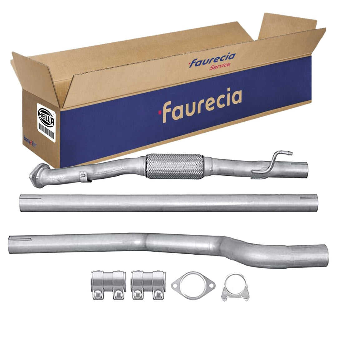 HELLA 8LA 366 000-441 Abgasrohr - Easy2Fit® Kit - vorne - dreiteilig - Set mit Anbauteilen