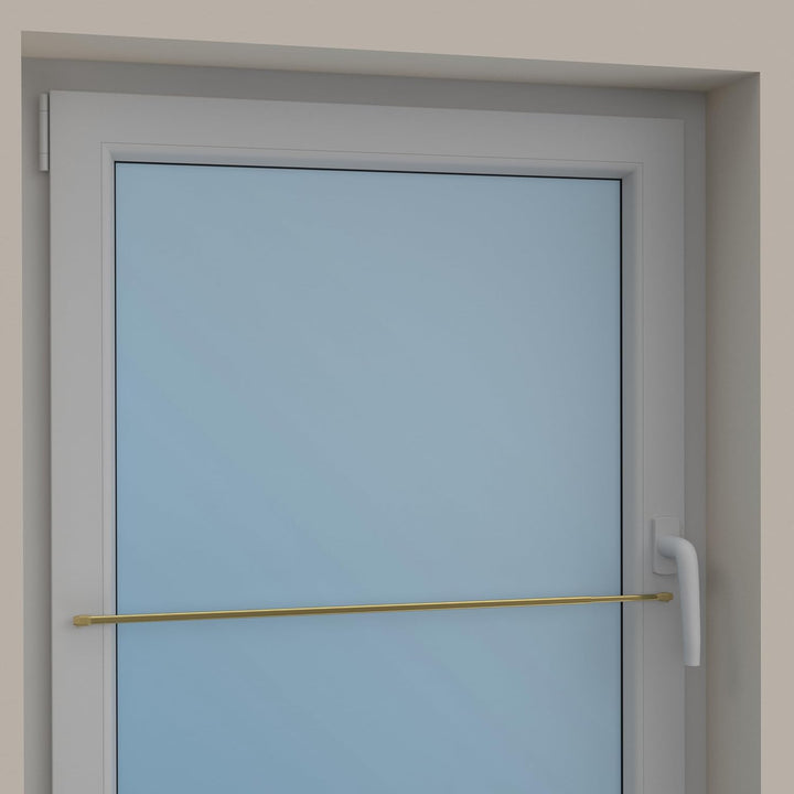 Interdeco Vitragestangen/Scheibenstangen Messing farbig (4 Stück), ausziehbar 80-140 cm, 80-140 cm