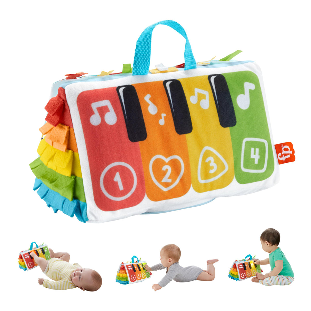 FISHER-PRICE Kick &amp; Play Soft Piano - Weiches und tragbares Pianospielzeug, mitwachsendes Design, bu