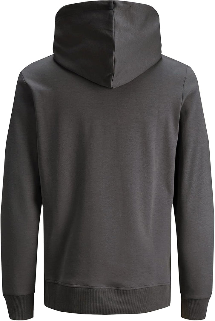 JACK &amp; JONES Male Kapuzenpullover Einfarbig Kapuzenpullover XS Asphalt, XS Asphalt