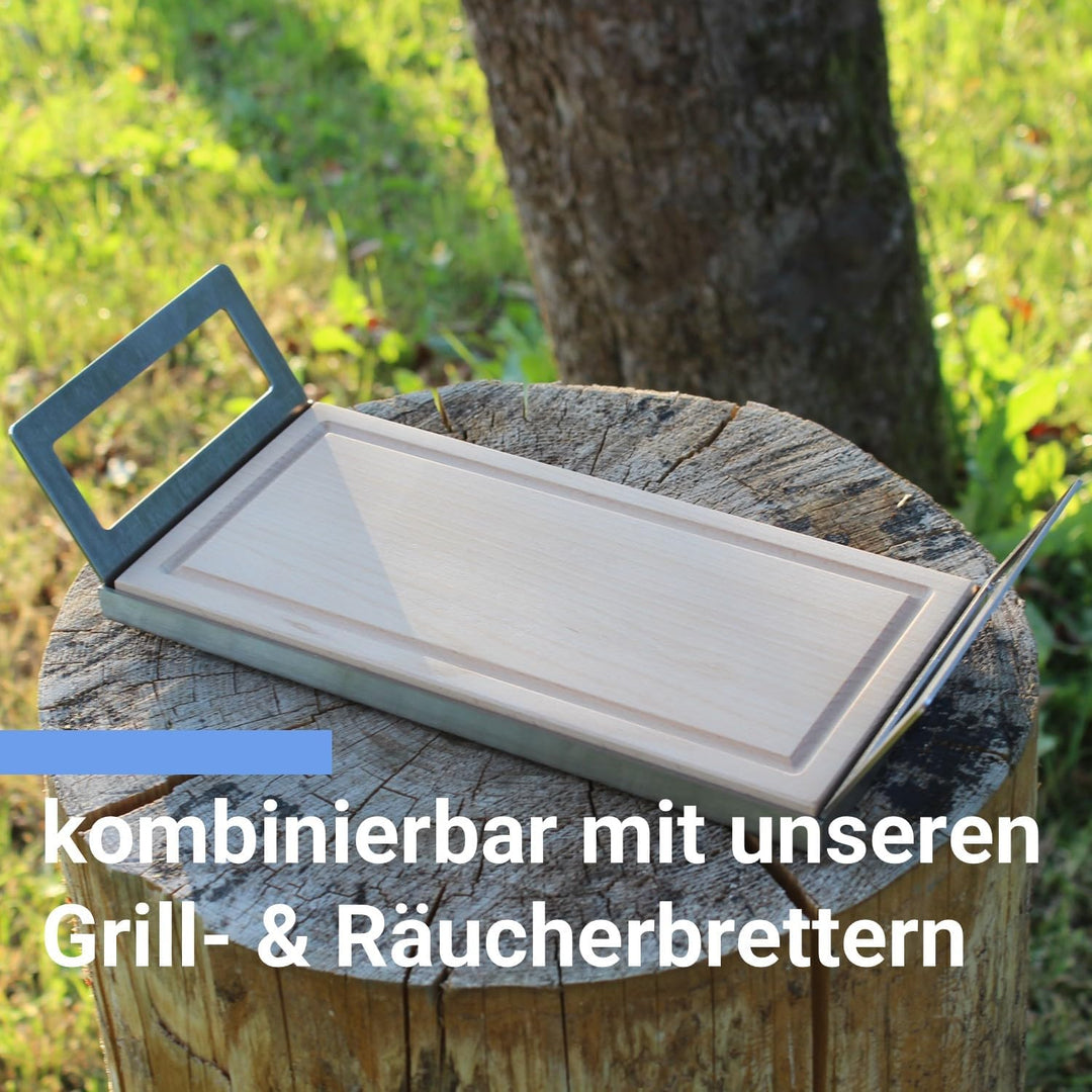 SCHILLING Fischgrilltechnik Fischhalter Edelstahl, für Grill, 30x14 cm, Backofen, Räucherkammer, Gar