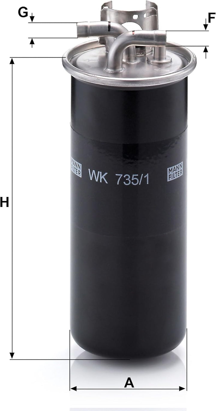 MANN-FILTER WK 735/1 Kraftstofffilter – Für PKW