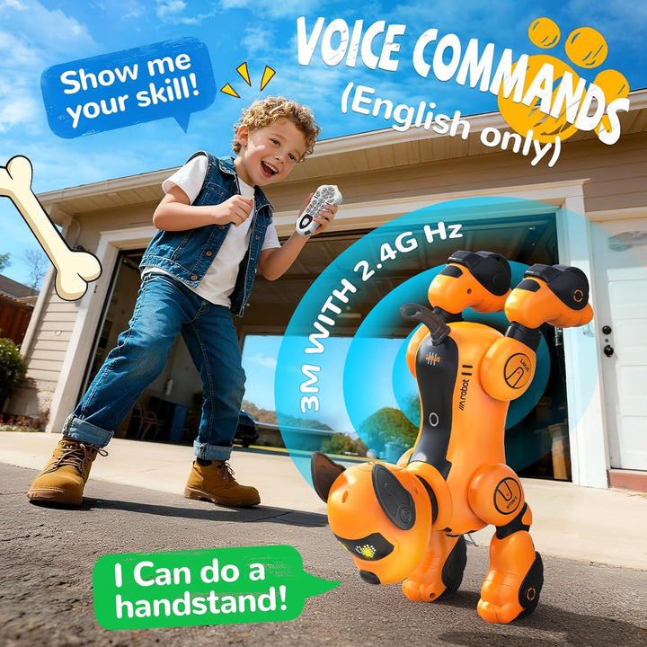 anysun Roboter Hund, Roboterhund Wiederaufladbar, Programmierbares Roboter-Spielzeug mit Follow-Funk