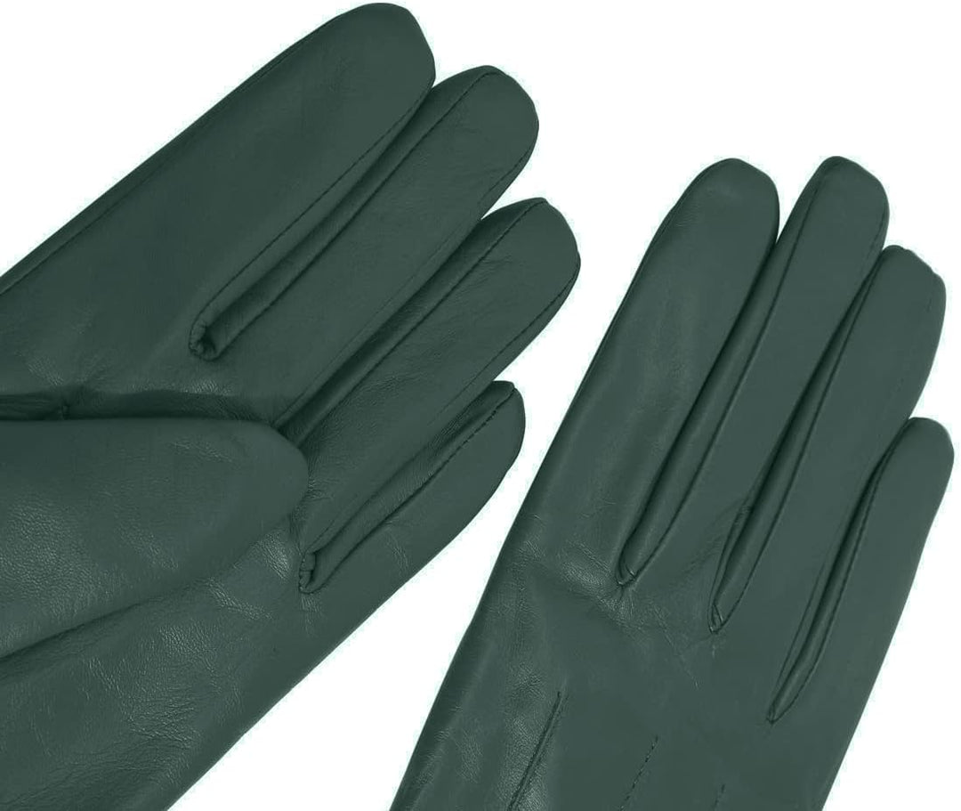 Harssidanzar Damen Lederhandschuhe Winter Warmes Kaschmirfutter Touchscreen Vintage Finished GL017EU
