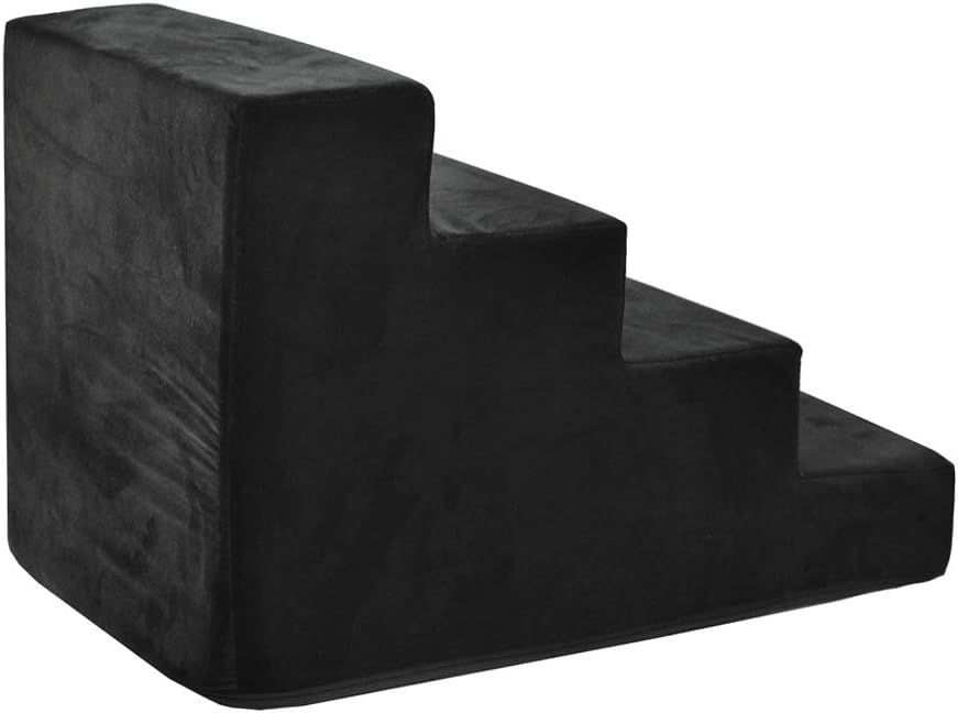 Hundetreppe 40 cm hoch | Katzentreppe Haustiertreppe | 4 Stufen | Hunde Katzen Haustier | für Bett u