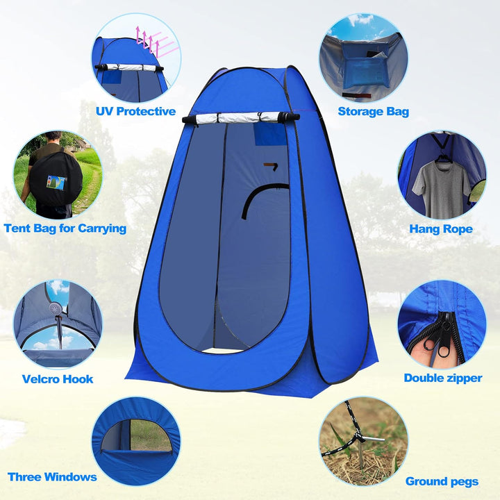 TUKAILAI Camping Toilettenzelt Duschzelt Pop Up Umkleidezelt Privatsphäre Toilette Umkleidekabine La
