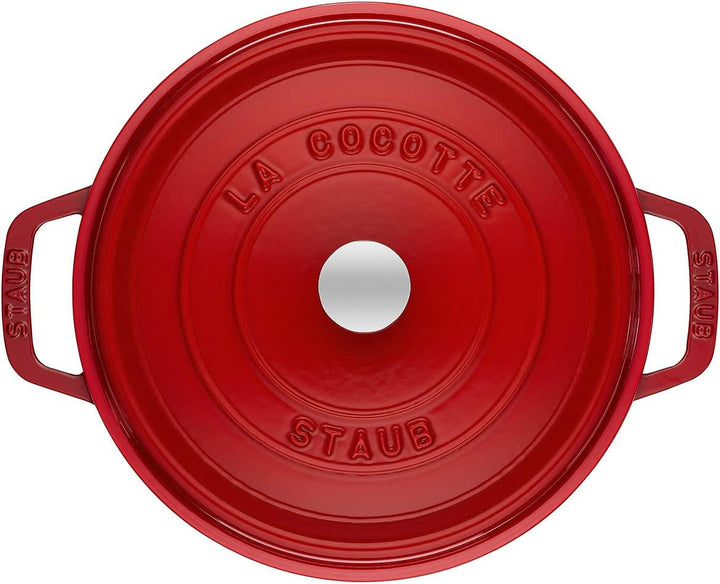 STAUB Gusseisen Bräter/Cocotte, Rund 22 cm, 2,6 L, Aromaregen Funktion, Für alle Herdarten geeignet,