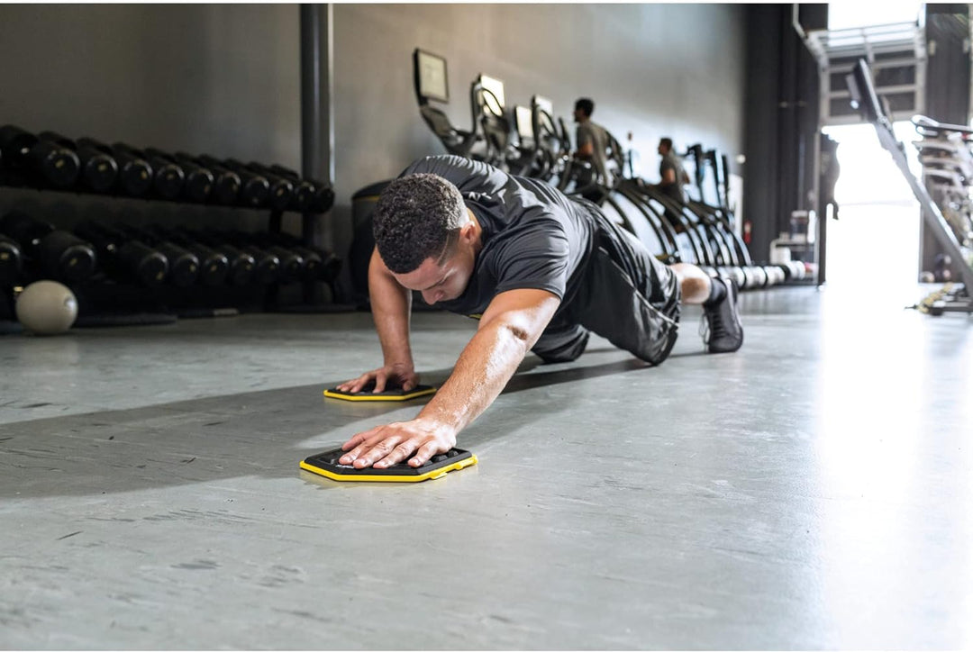 SKLZ 1862 Trainingspad Slidez 2er-Pack Trainingsgerät, gelb-Schwarz, One Size