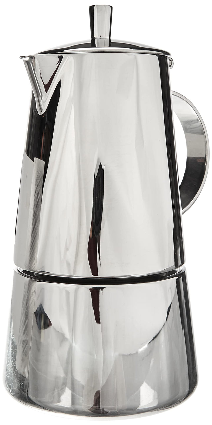 Cilio 202113 Espressokocher Treviso 4 Tassen, Edelstahl, Induktion geeignet, 4 Tassen