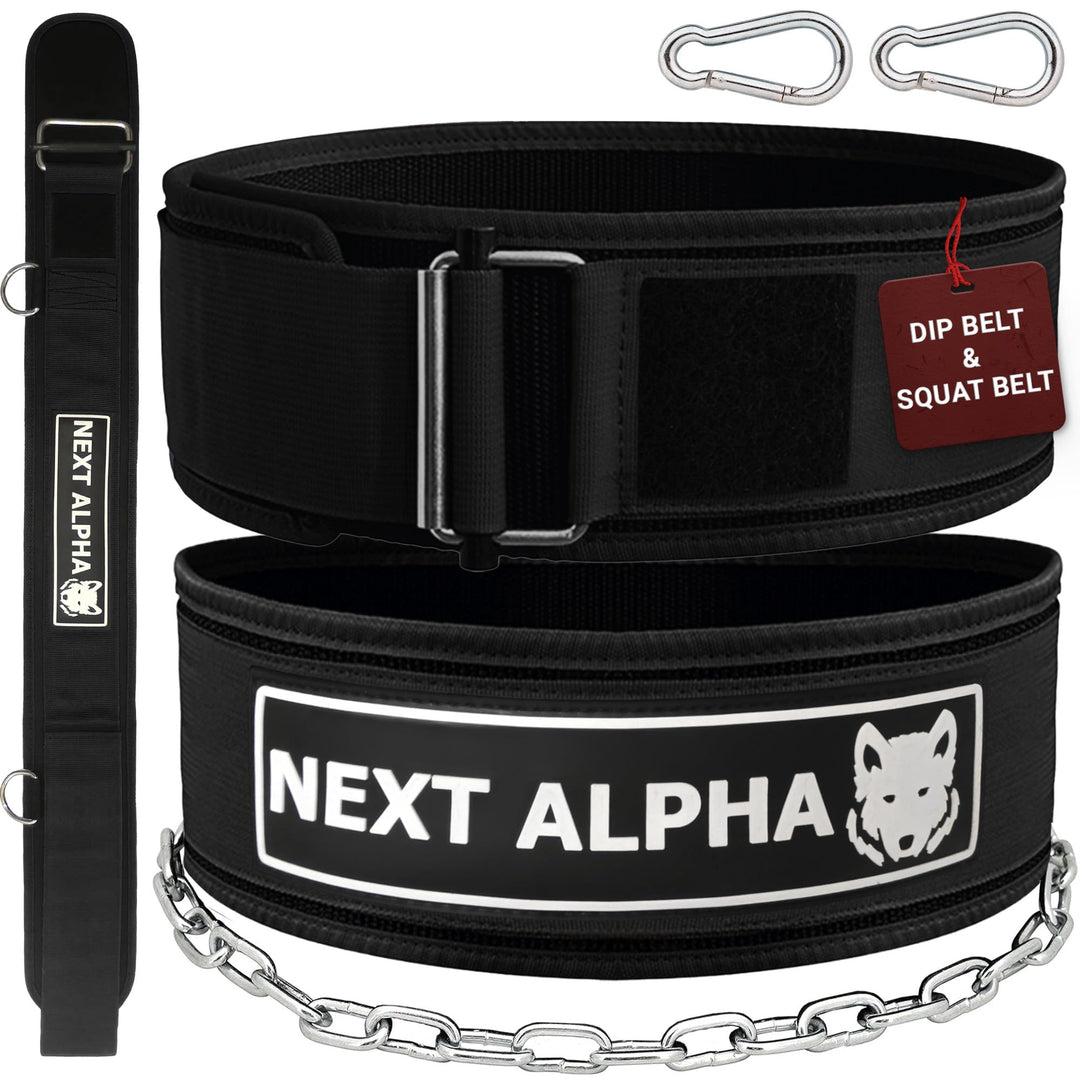 Next Alpha Gewichthebergürtel &amp; Dip Gürtel-Kombination - Custom Weight Lifting Belt für Herren und D