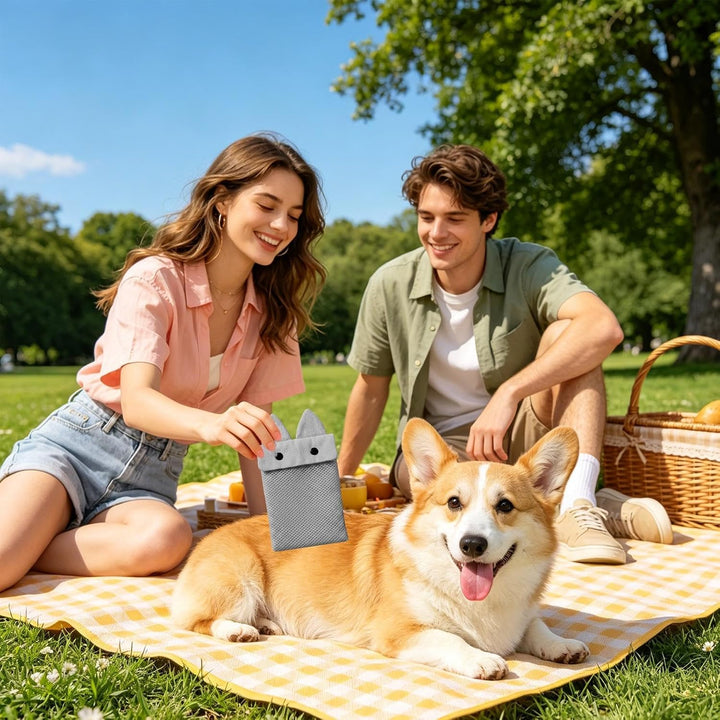 Generisch Eisbeutel-Hülle für Hunde,Luftpolster-Isoliertasche,Winter Handwärmer Tasche für Hunde - F