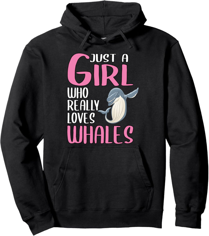 Damen Just A Girl Wal Geschenk Wal Pullover Hoodie