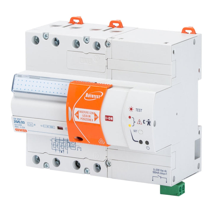 Gewiss GW90942 FI-Schutzschalter 4polig 40 A 0.03 A 400 V Autotest 8011564420144