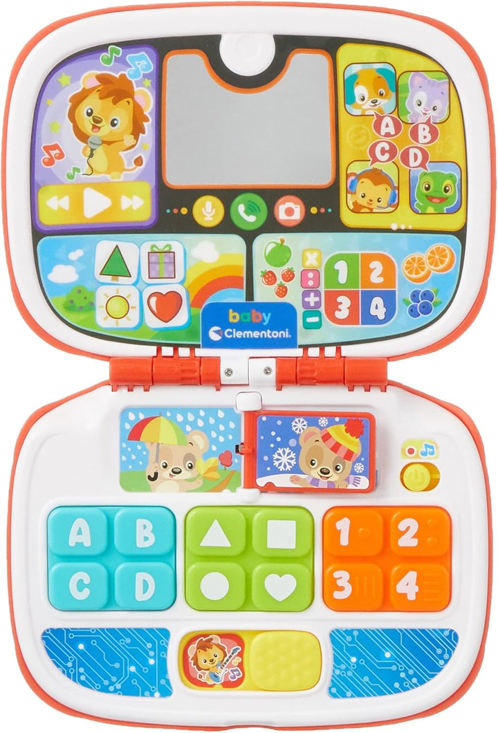 Baby Clementoni Baby-Laptop Tierfreunde - Spielzeug für Babys &amp; Kinder ab 9 Monaten mit Ton- &amp; Licht