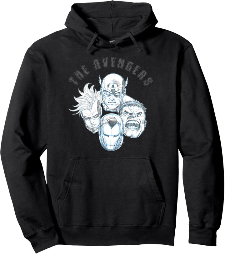 Marvel Avengers Group Shot Circle Poster Pullover Hoodie