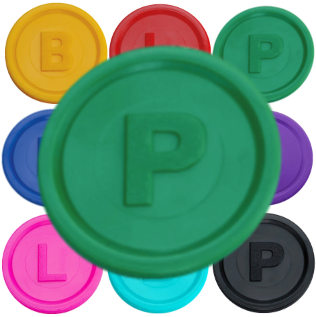SCHWABMARKEN 1000 Pfandmarken, Chips, Token Farbe Grün P, Grün P