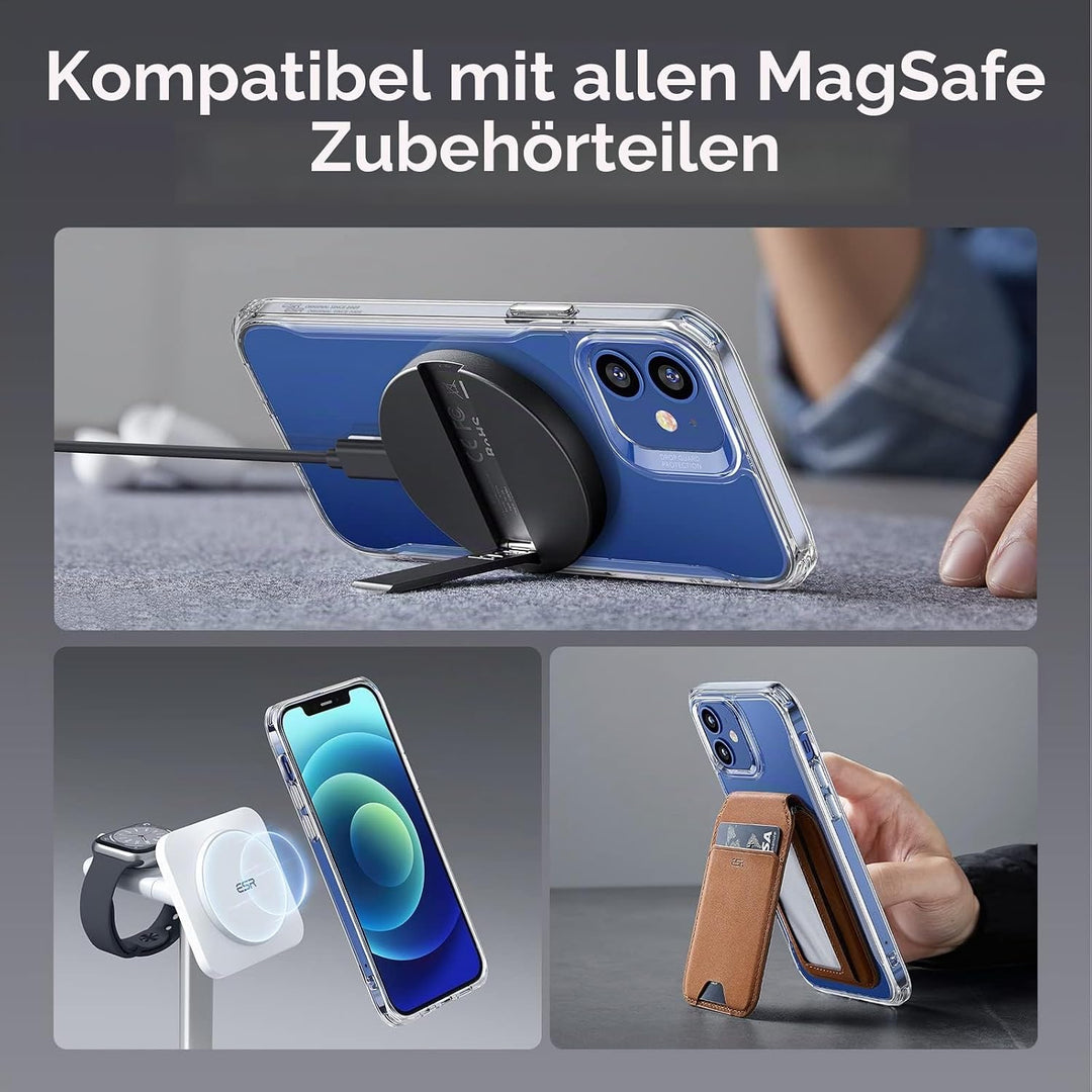 ESR Hülle für iPhone 12, iPhone 12 Pro 2020 Sidekick Hybrid Magafe Case, Transparent Handyülle mit H