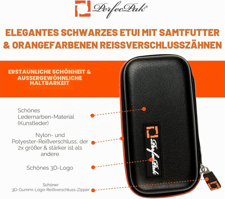 Perfec - PerfecPak Kompaktes Zigarrenzubehör-Etui – Reisetasche für Zigarrenwerkzeuge, Schwarz, 1 Co
