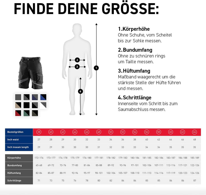 KÜBLER Workwear KÜBLER ACTIVIQ Arbeitsshorts schwarz/anthrazit Schwarz/Anthrazit 48, Schwarz/Anthraz