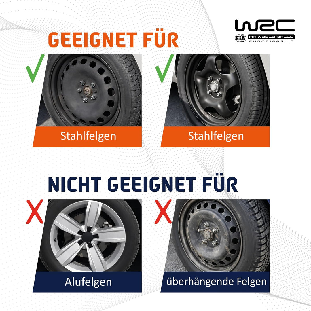 WRC Box Radkappen 15" Carbon Style 15 Pouces, 15 Pouces
