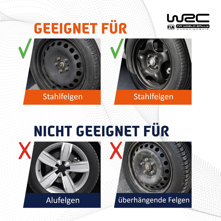 WRC Box Radkappen 15" Carbon Style 15 Pouces, 15 Pouces