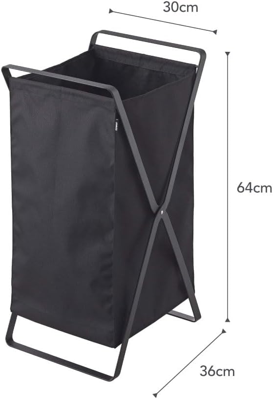 Laundry Basket - Tower - black Schwarz, Schwarz
