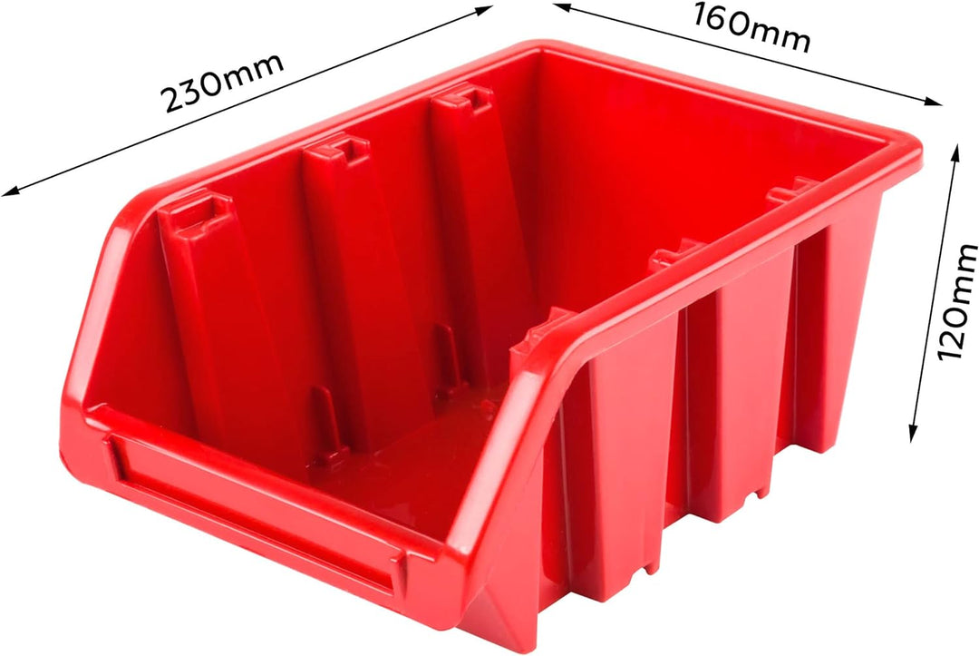 SimpleThing Lagersystem Werkstattregal | 57 x 116 cm | 21 stck. Box | Wandregal mit Stapelboxen - Wa