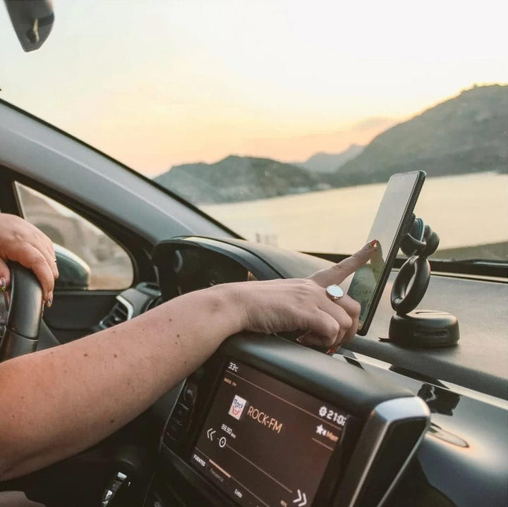 PopSockets : PopMount 2 Car Dash - Windschutzscheibe- und Desktop-Freisprechhalterung und Unterstütz