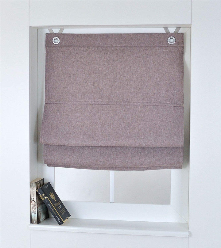 Raffrollo Ösenrollo Dimout braun ca. 80 x 130 cm ca. 80 x 130 cm Braun, ca. 80 x 130 cm Braun
