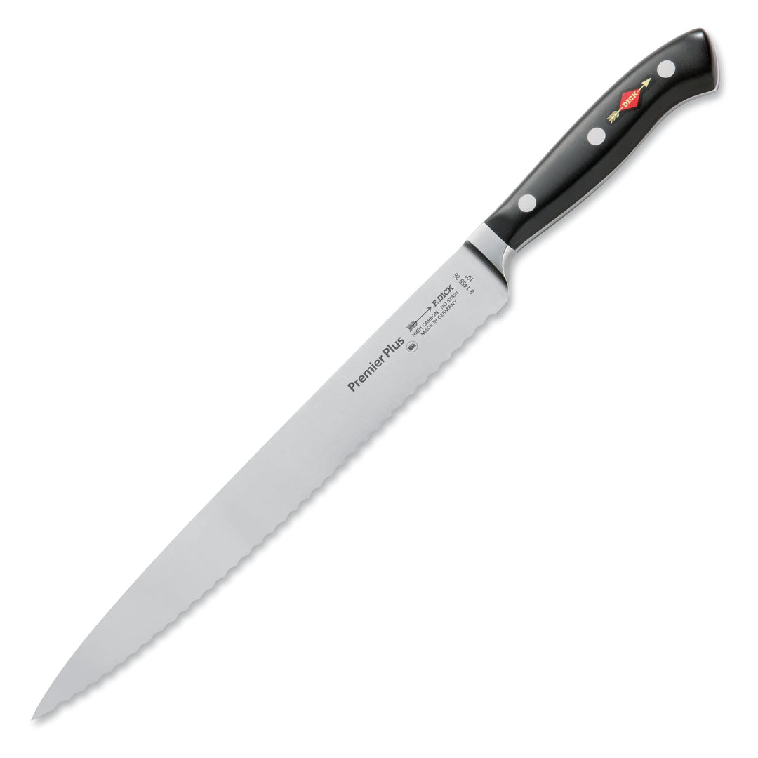 F. DICK Premier Plus Tranchiermesser mit Wellenschliff (Klingenlänge 26 cm, Kochmesser, Universalmes