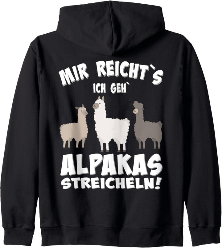 Alpaka und Lamas, Mir reichts ich geh Alpakas streicheln, Kapuzenjacke