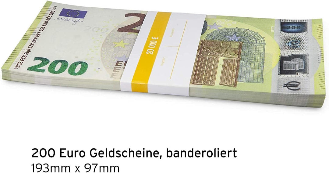 Litfax GmbH 200€ Euroschein/Euro-Geldscheine ca. 199x103 mm/banderoliert, je Pack. 75 Stück (10 PG)