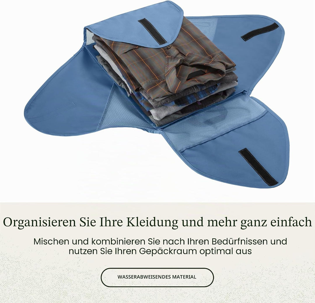 Eagle Creek Pack-It Starter Set I Garment Folder L & 2 Packwürfel S+M I Knitterfrei & Kofferorganisa