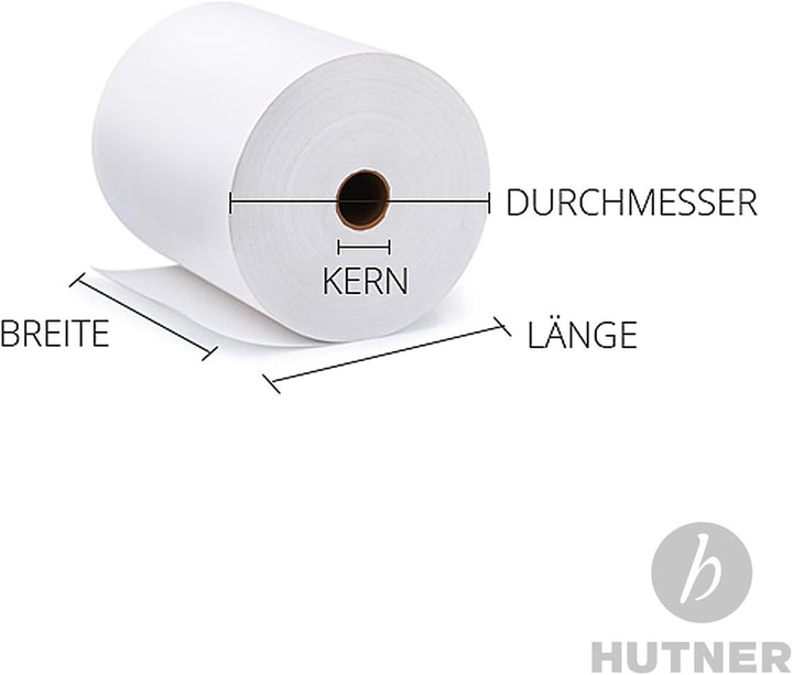 50 Stk. Thermorollen | 57x25x12 mm Ø45mm | Länge: 25 m | BPA frei | für EC Cash Geräte | Thermopapie