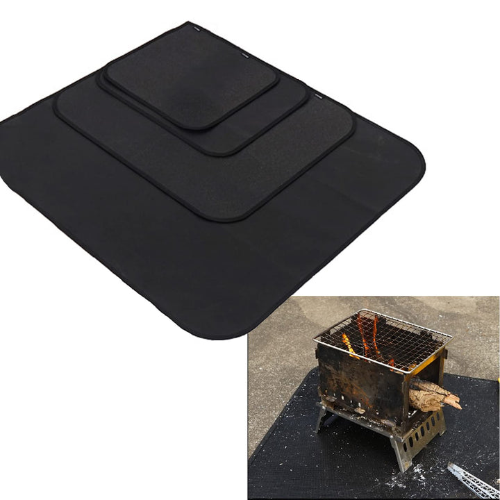 Feuerfeste Unterlage, 60*52 cm Feuerschutzmatte Grillmatte Bodenschutz, Hitzeschutzmatte Feuerschale