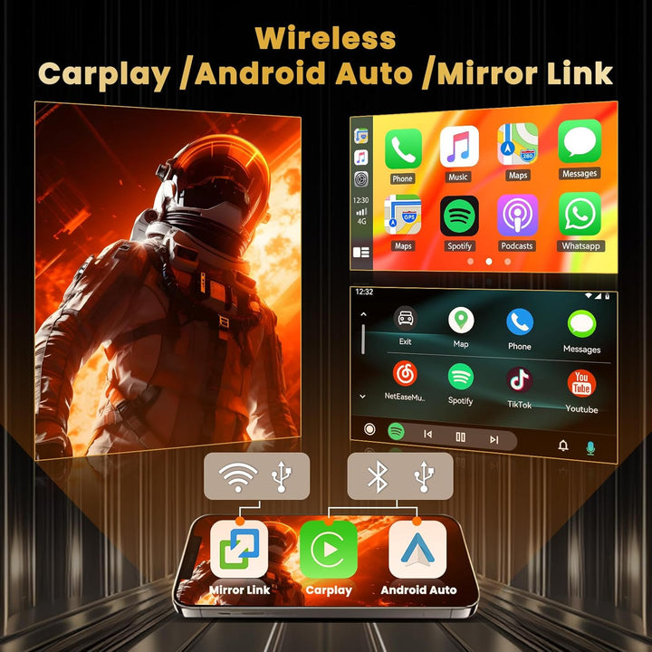 Hikity 8 Core 4+64GB Android 15 Autoradio für Toyota Auris 2006-2011, 9" Bildschrim Radio mit Wirele