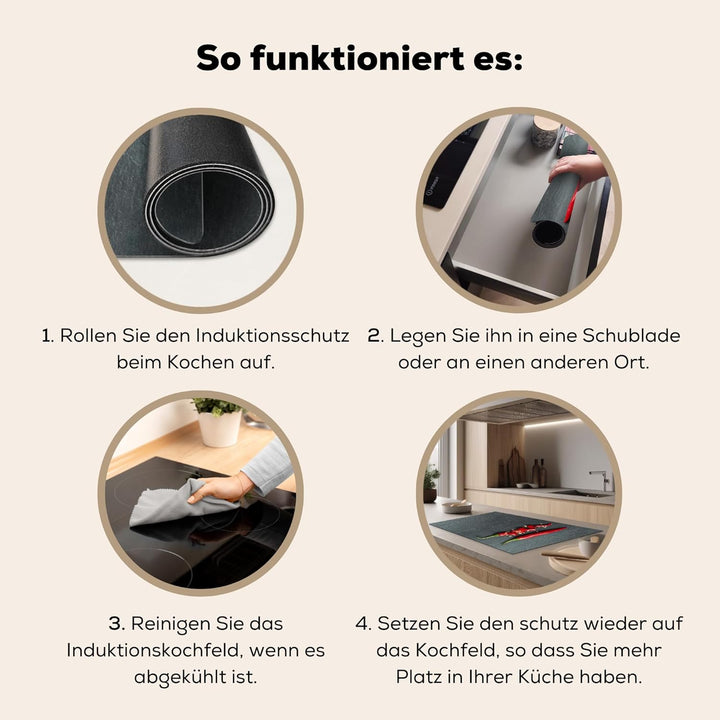 KitchenYeah© Herdabdeckplatte Einteilig Induktionsmatte Küche Abdeckung Ceranfeld Herd Abdeckplatte