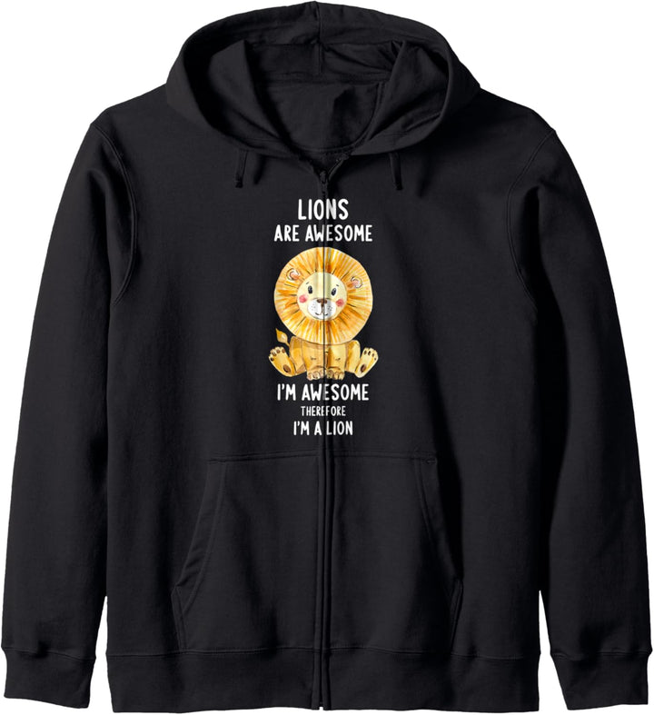 Lions Are Awesome I'm Awesome Therefore I'm A Lion Kapuzenjacke