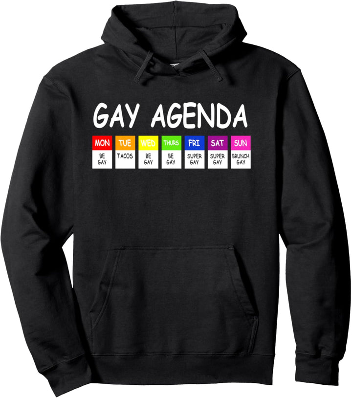 Bisexual Lesbisch Schwul Bi Trans LGBTQ Rainbow Gay Agenda Pullover Hoodie