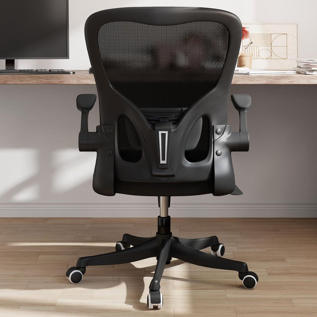 Monhey Ergonomischer Bürostuhl, hohe Rückenlehne, Netzstoff, Computer-Schreibtischstuhl mit hochklap