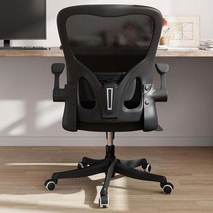 Monhey Ergonomischer Bürostuhl, hohe Rückenlehne, Netzstoff, Computer-Schreibtischstuhl mit hochklap