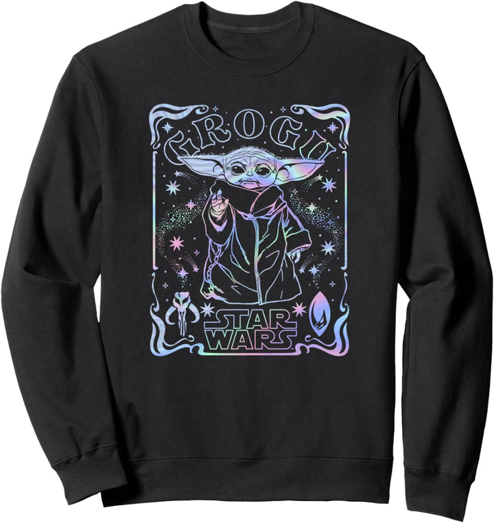 Star Wars: The Mandalorian Grogu Holographic Poster Sweatshirt