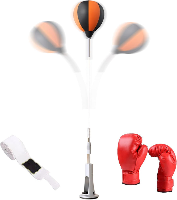 Boxtasche mit Halterung, Boxreflex-Tasche mit Halterung, Punching Reflex Ball Set | Boxausrüstung, h