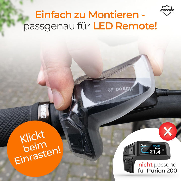 2er Set Transparente Schutzhüllen für Bosch LED Remote & Intuvia 100 I Ebike Display Schutzhülle I E