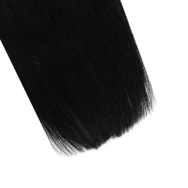 Ugeat 55cm Flat Tip Extensions Echthaar 1g/Strähnen Keratin Bonding Extensions Echthaar Dunkelstes S