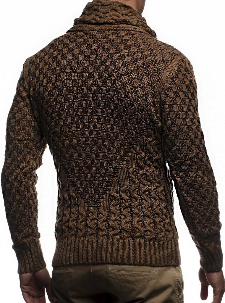 Leif Nelson Herren Strickjacke mit Reissverschluss in Regular Fit, Männer Cardigan in Langarm Design
