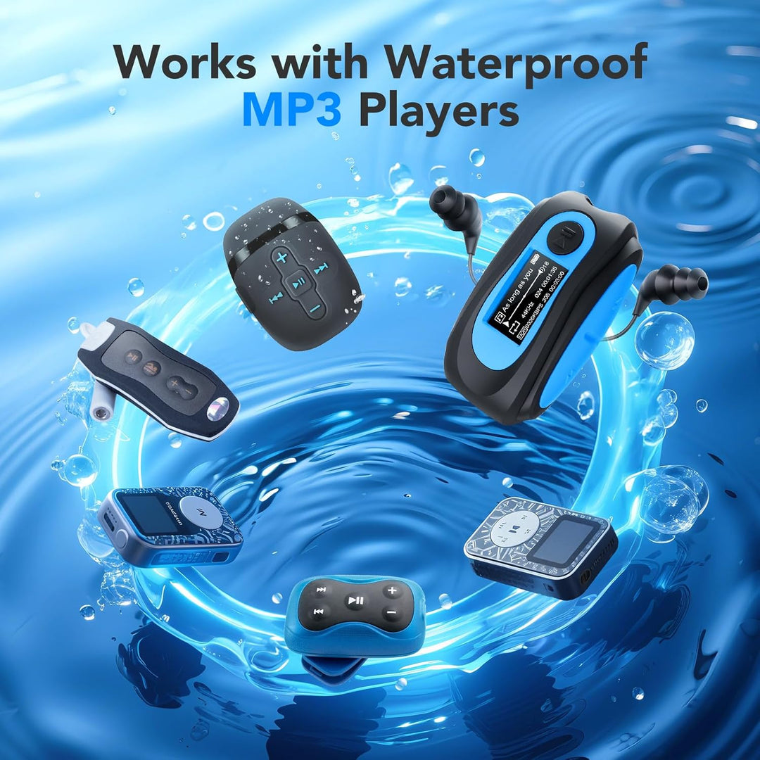 AGPTEK IPX8 wasserdichte Kopfhörer Sportkopfhörer Im-Ohr Headset Schwimmen Ohrhörer für iPhone 7, 7