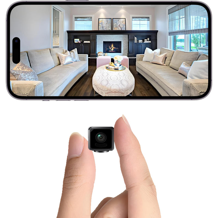 4K Mini Kamera, WiFi Überwachungskamera Innen, Überwachungskamera Minikamera Mit Handy Übertragung,