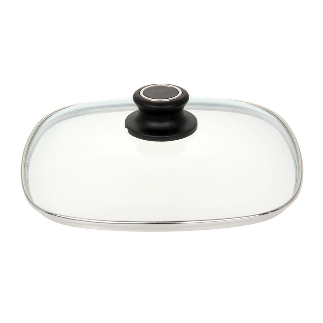 Lotus Quadrat Sicherheits Glasdeckel Ø 29 cm für alle gängigen Pfannen, Töpfe, Bräter inkl. Deckelkn