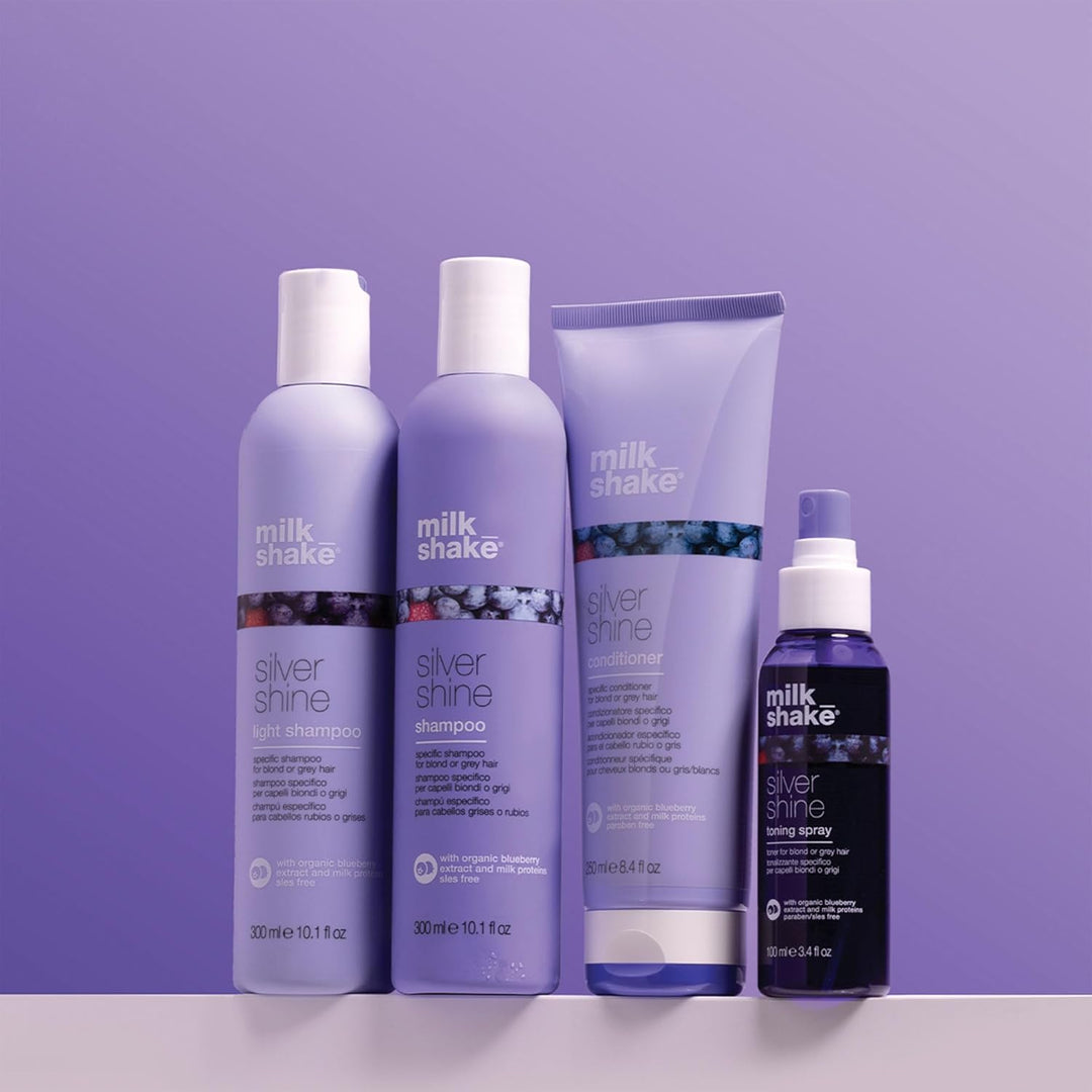 milk_shake Silver Shine Light Shampoo 1000 ml Blueberries and violet pigment 1 l (1er Pack), 1 l (1e